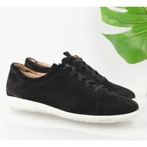 Ganter Womens Gabby Lace Up Shoe Size 10.5 G Black Suede Low Top Comfort Sneaker